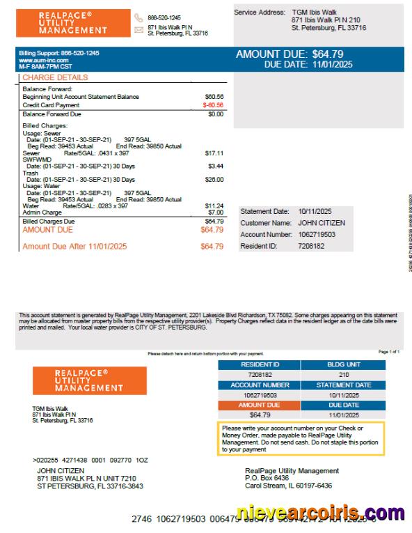 Russia Realpage Utility Management utility bill